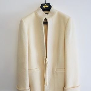 Brooks Brothers Elegant Winter White Wool Jacket